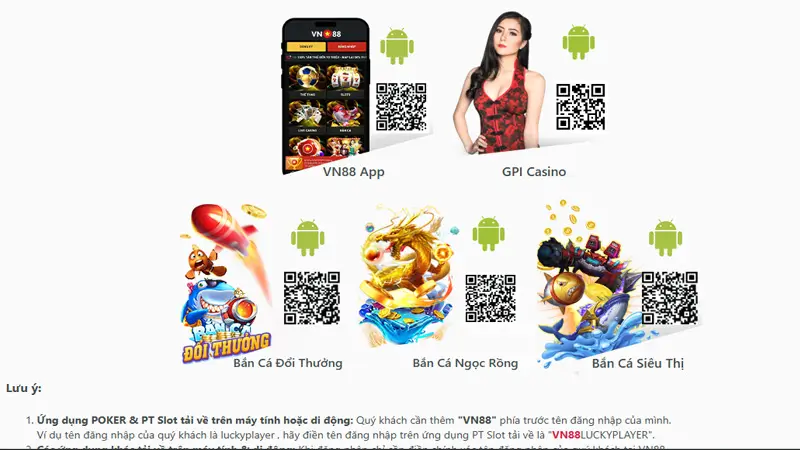 Tải app vn88 trên hệ điều hành Android